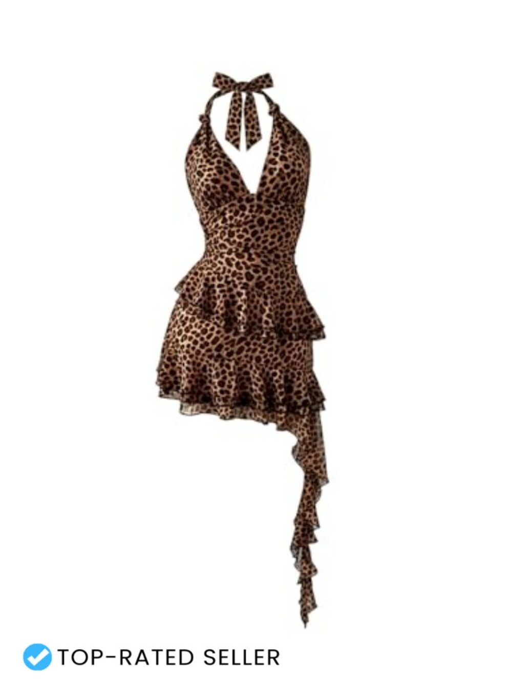 Halter Mini Dress Floral Mesh Backless Women's Club Party Y2K